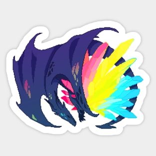 Pansexual Pride Flag Crystal Dragon Sticker